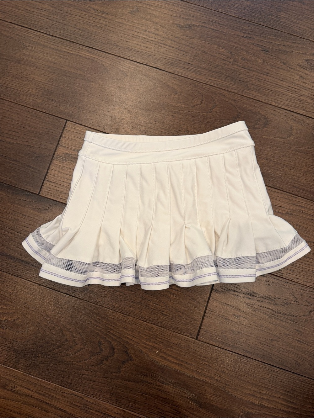 Lucky in Love White Pleated Skort with Blue Trim Size XS/6 - C36-207
